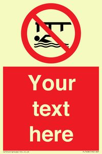 Custom Do not swim in the vicinity of piers